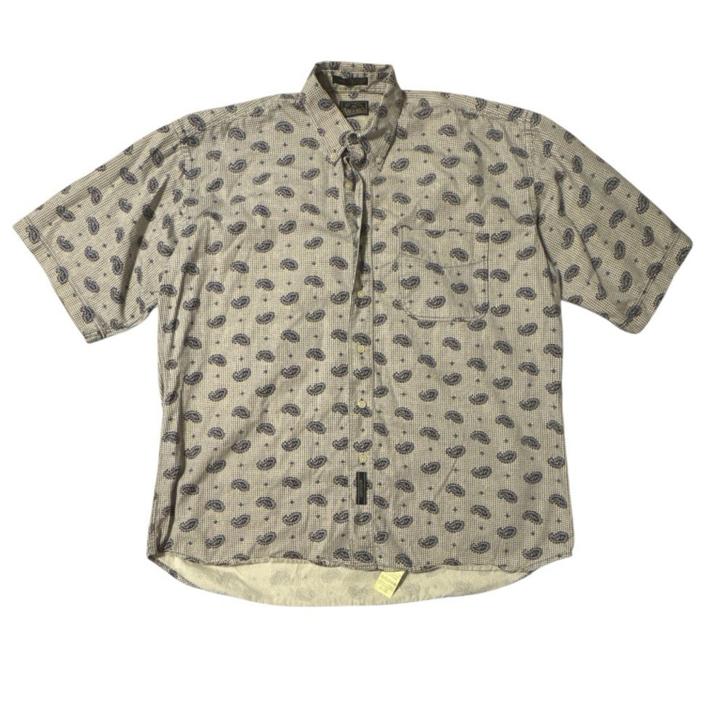 Vintage BD Baggies Shirt Mens Large Paisley Button Up 100% Cotton 90's